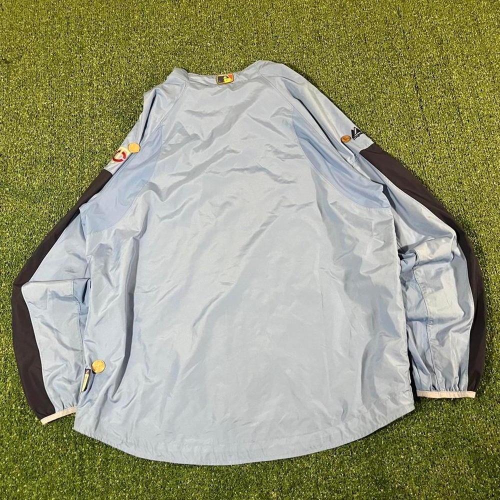 Vintage MLB Minnesota Twins Pullover Windbreaker Jacket Blue Large 0194 - Picture 2 of 7